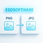 ESDSoftware PNG to JPG Converter interface showing image input and conversion preview in a fast, browser-based design.